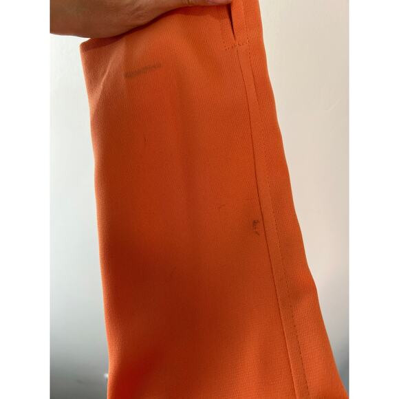 VINTAGE BANU Paris Orange Long Sleeve Oversize Collar Zip Front Jacket Size 10 - Picture 8 of 8